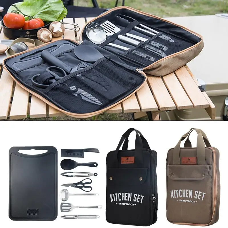 Camping Cooking Cylinder - 8-częściowy zestaw naczyń kuchennych na kemping,