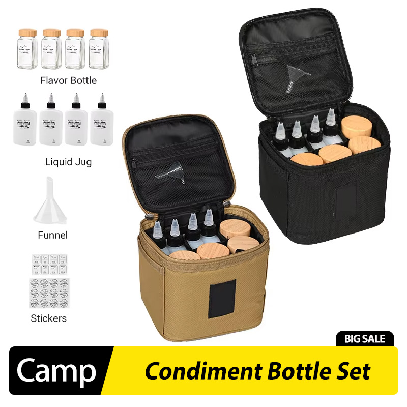 Camping Cooking Oil - Zestaw butelek na przyprawy do kempingu,