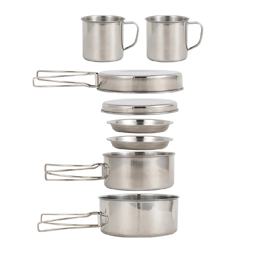 8-częściowy zestaw naczyń kemp – Camping Cooking Hob recenzja i cena