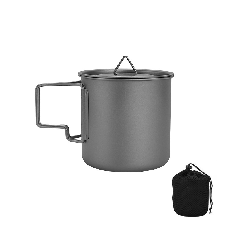 Tytanowy kubek turystyczny ze  – Camping Cooking Set With Bag recenzja i cena