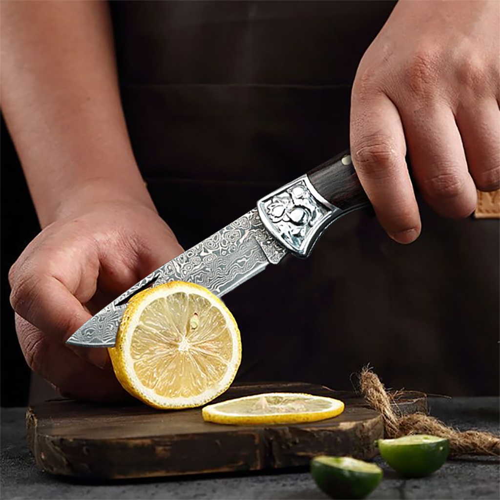 Nóż składany WXCOO Damascus, n – Camping Cooking Knife recenzja i cena