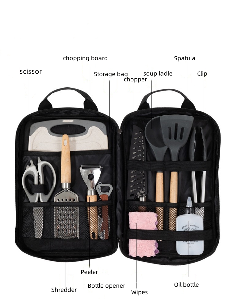 Zestaw akcesoriów do gotowania – Camping Cooking Set With Bag recenzja i cena