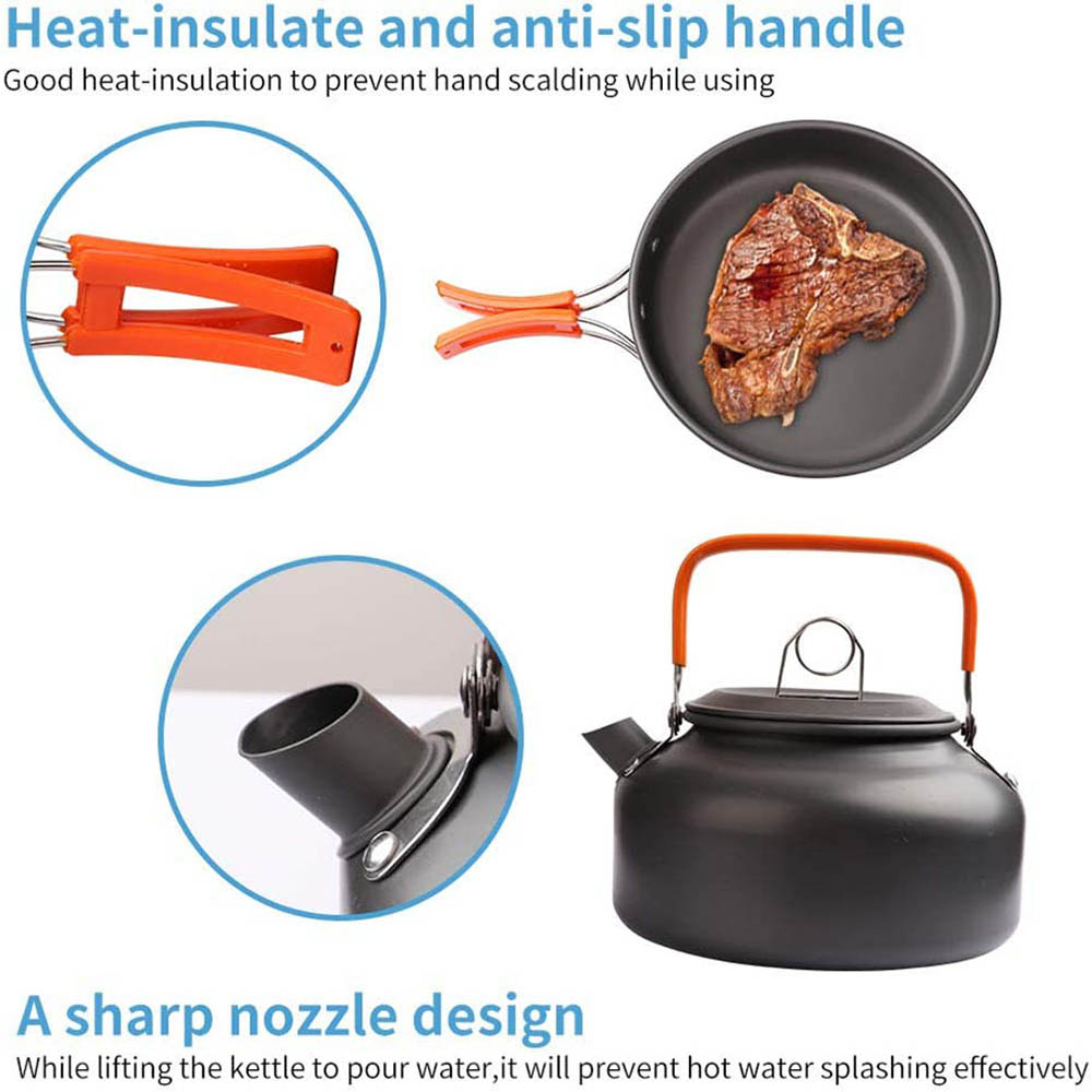 1 sztuk/1 zestaw zestaw naczyń – Camping Cooking Set With Bag recenzja i cena