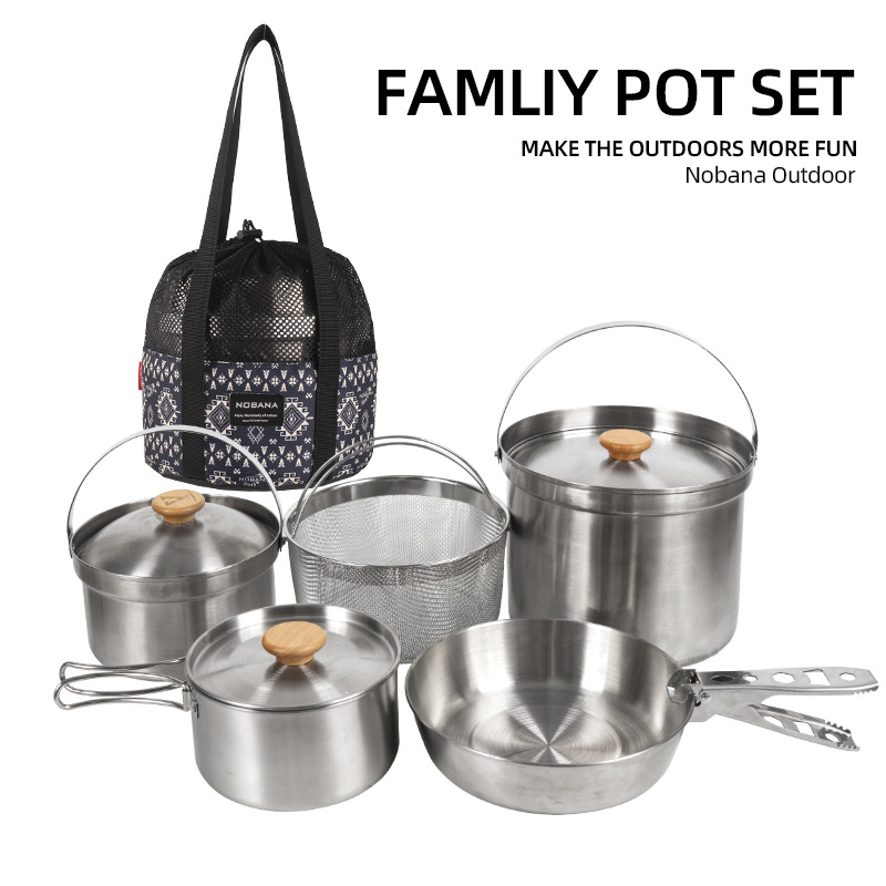 NOBANA najnowszy zestaw garnkó – Camping Cooking Set With Bag recenzja i cena