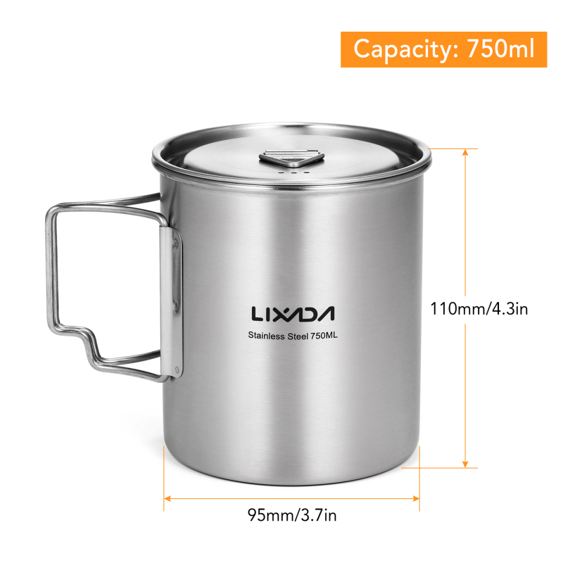 Lixada Kubek 750ml Outdoorowy  – Camping Cooking Set With Bag recenzja i cena