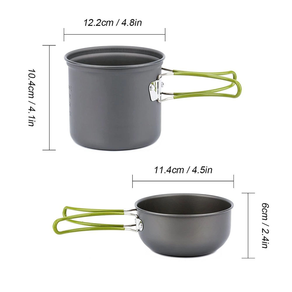 Zestaw naczyń kempingowych z k – Camping Cooking Set With Bag recenzja i cena
