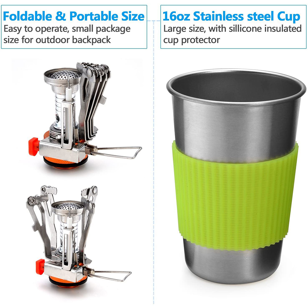 Zestaw naczyń kempingowych z k – Camping Cooking Set With Bag recenzja i cena